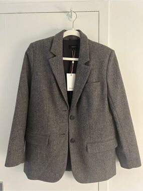 Quince Women’s Oversize Herringbone Wool-Blend Blazer